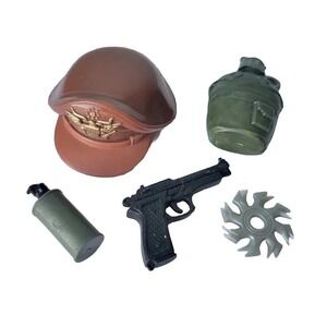 Hasbro 12 Inch Figure GI Joe Figure Accessories Tuskegee Hat Gun Grenade Cantine